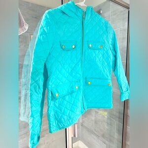 J Crew Quilted hooded jacket size small.